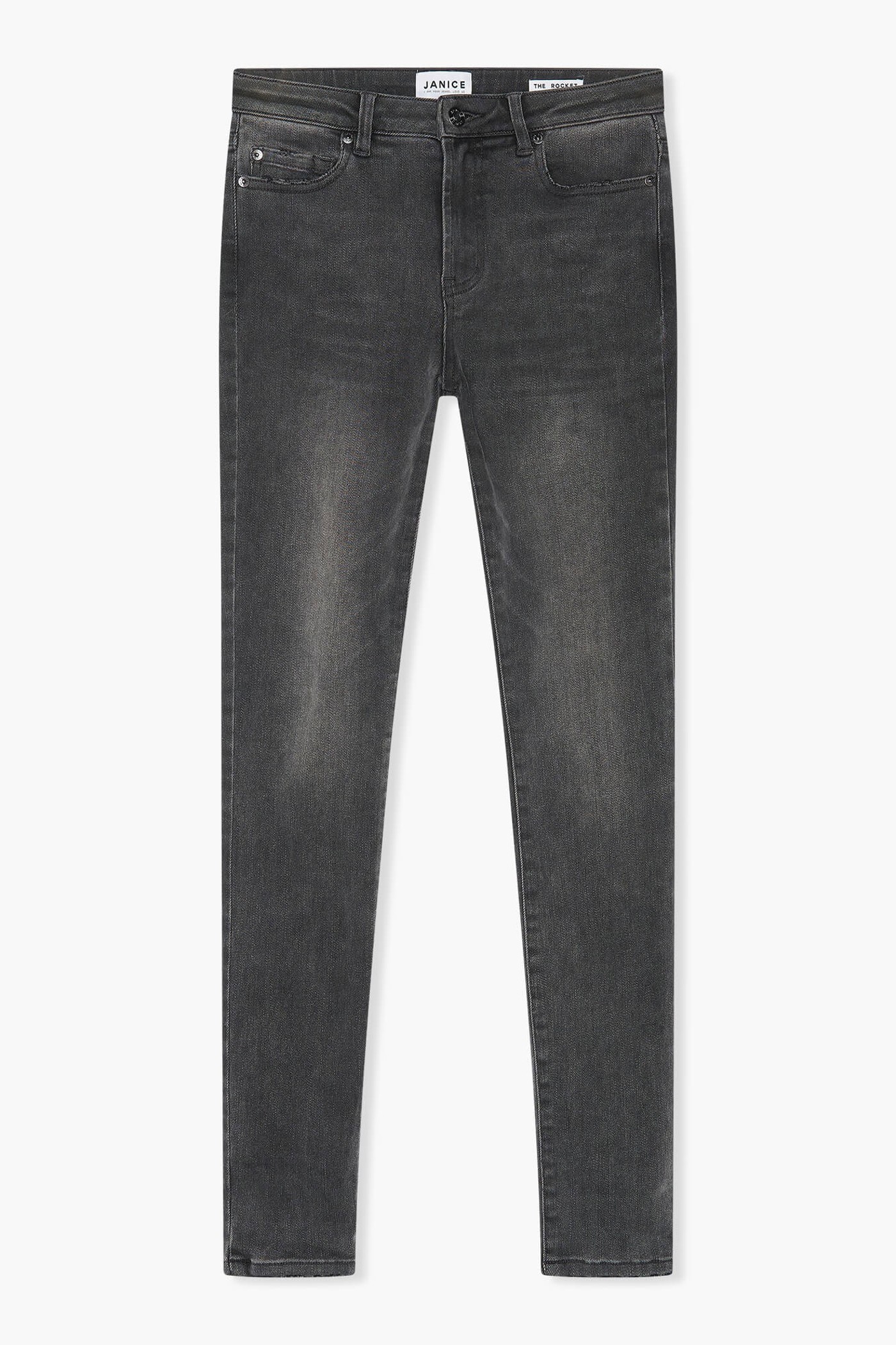 Skinny Jeans Dames Highwaist Rocket Grijs 415
