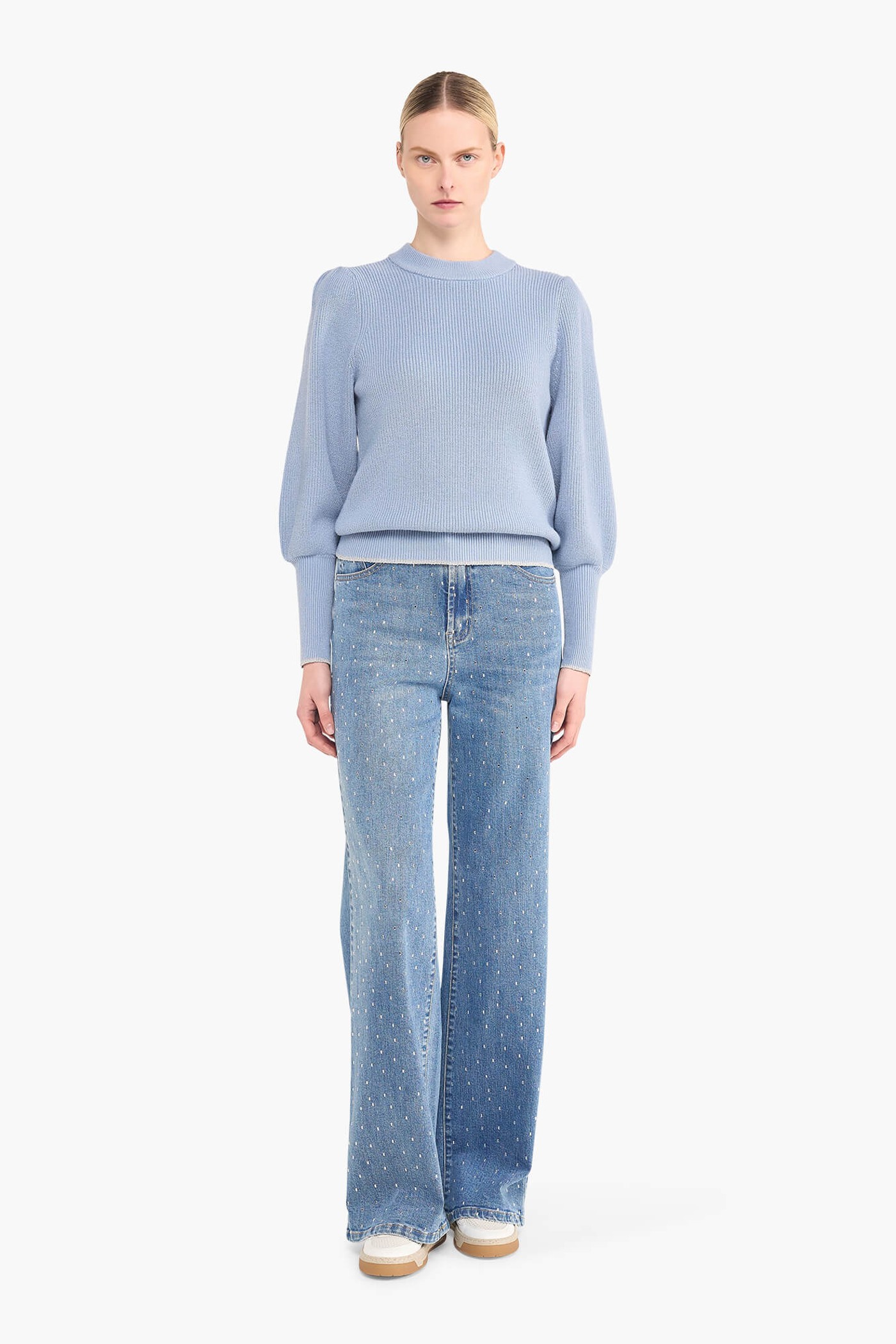 TRUI DAMES POF MOUW VISCOSE JAY LICHT BLAUW