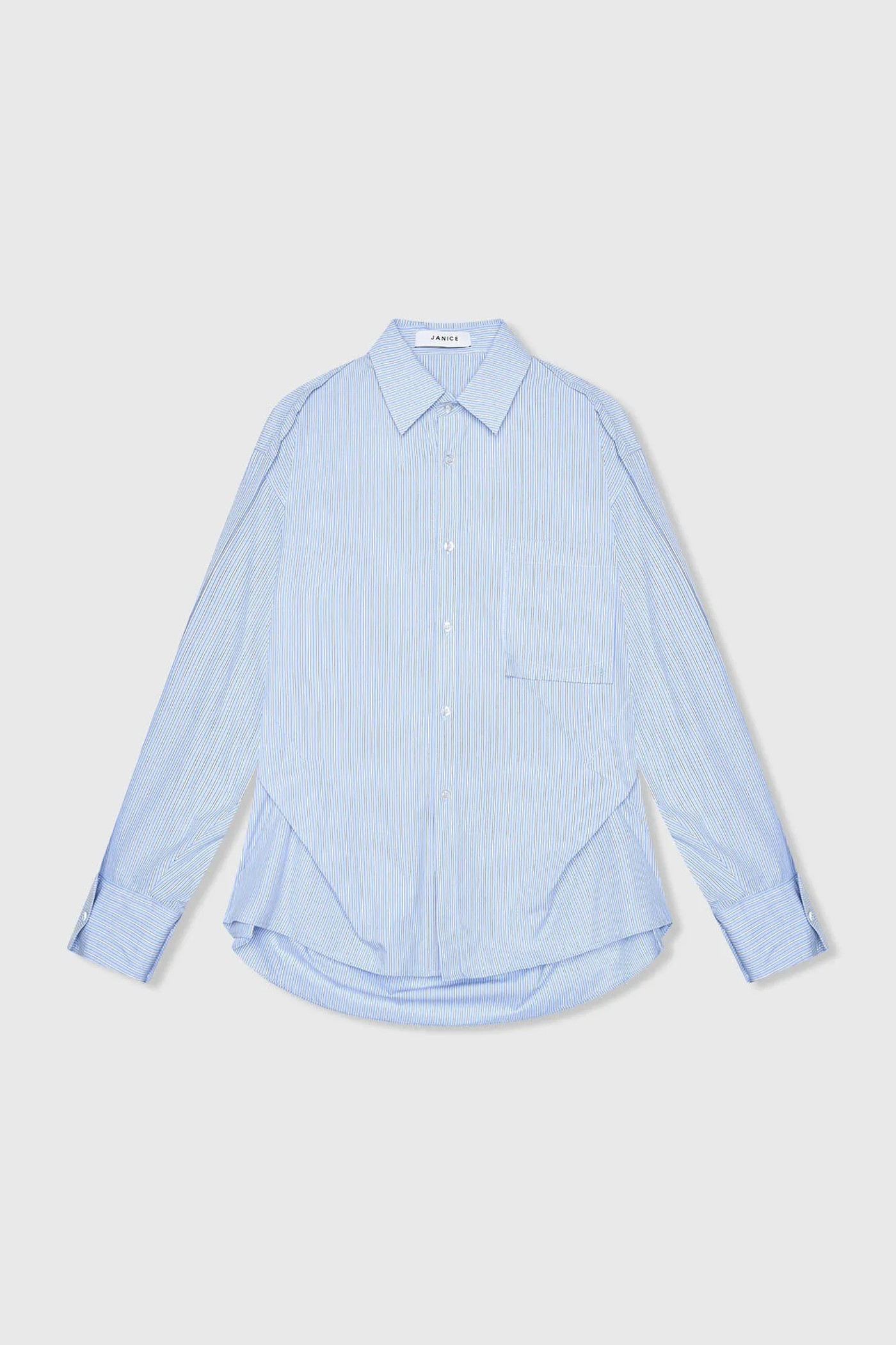 Blauwe Gestreepte Dames Blouse Phil