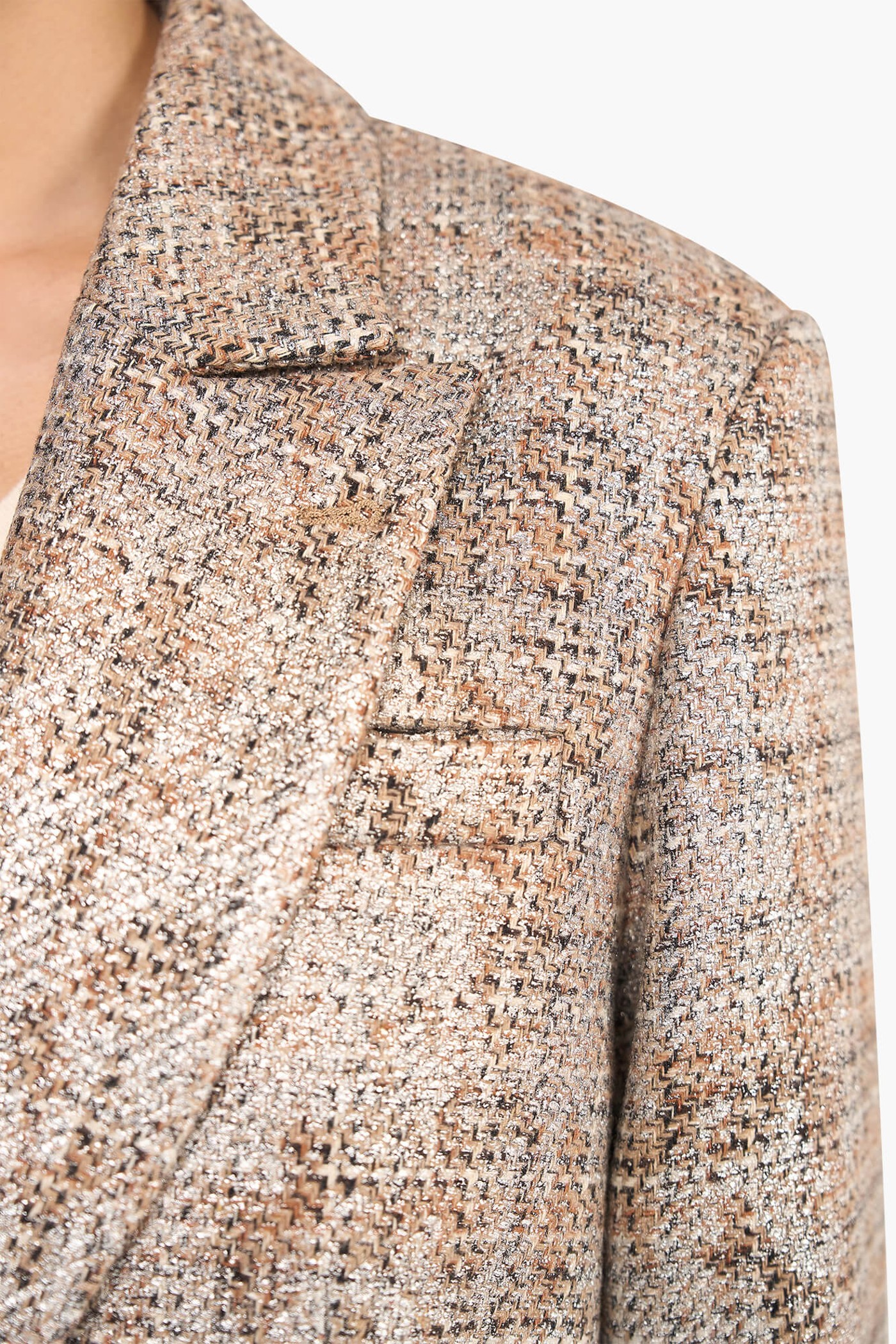 Oversized Blazer Dames Hank Bruin Zilver Metallic