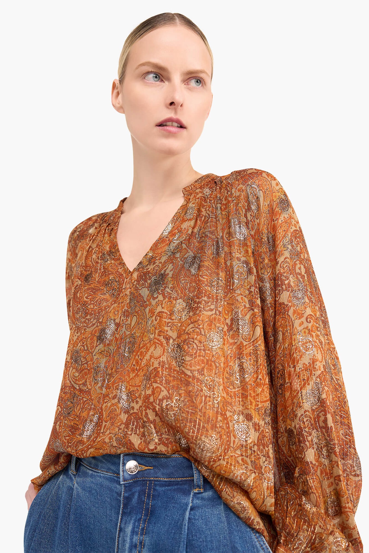 Blouse Dames Bruin Landon Paisley