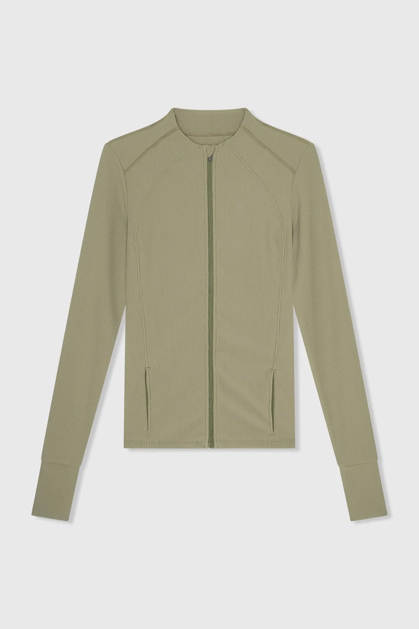 Sport Vest Jasje Dames Groen Rib Texas
