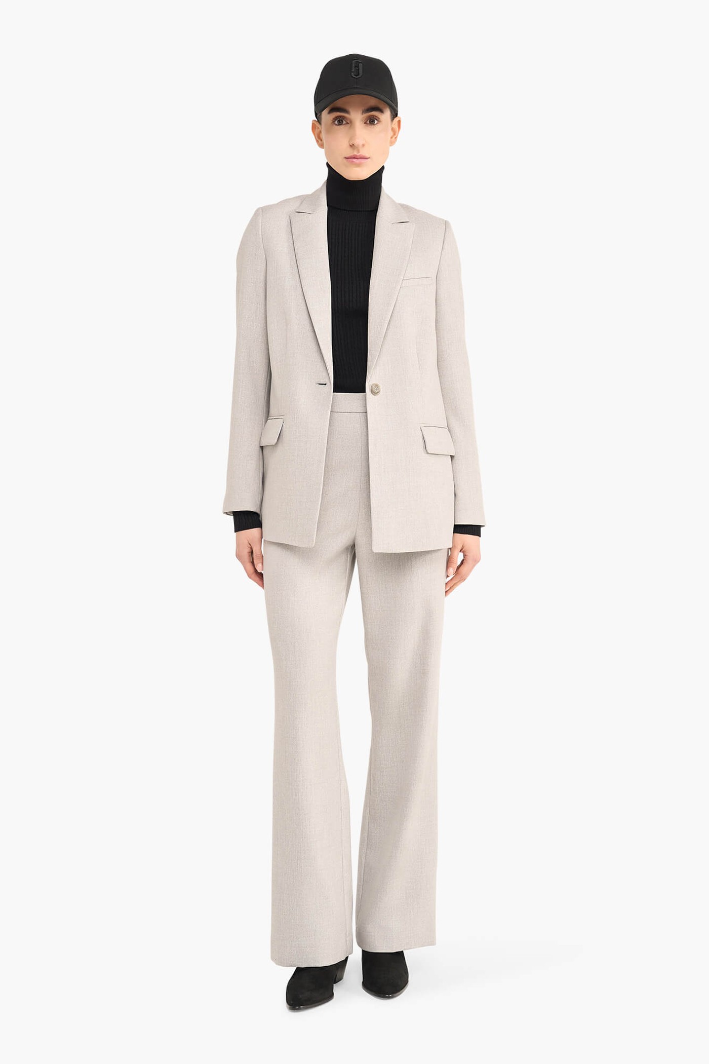Broek Dames Rechte Pijp Lurex Pete Grijs