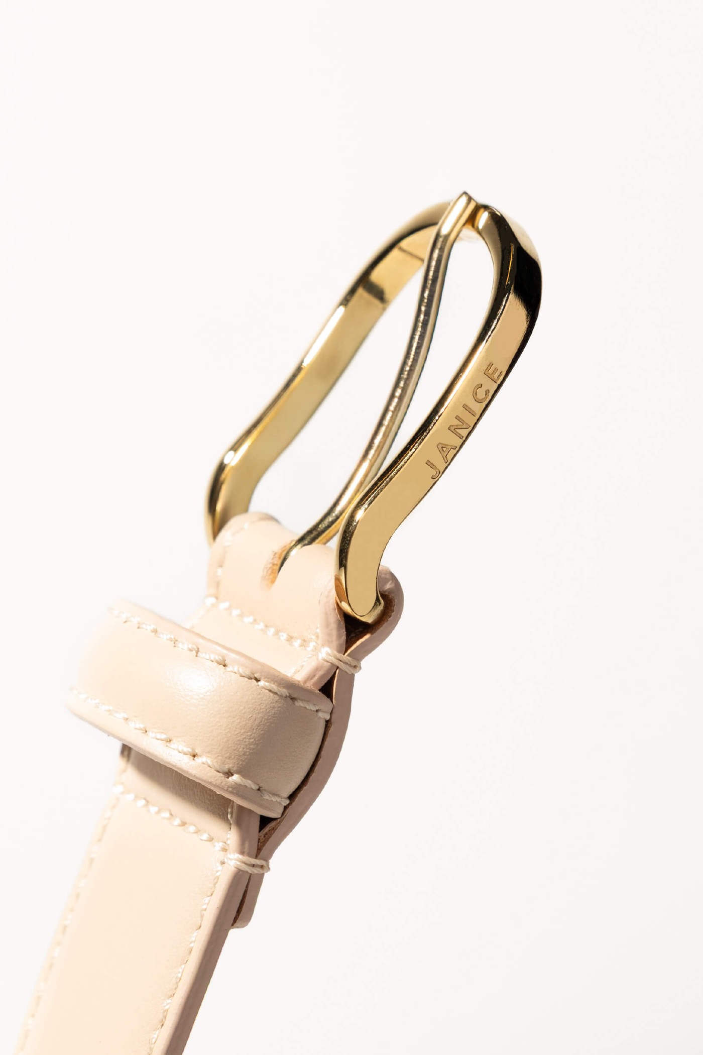 Leren Riem Dames Chase Creme