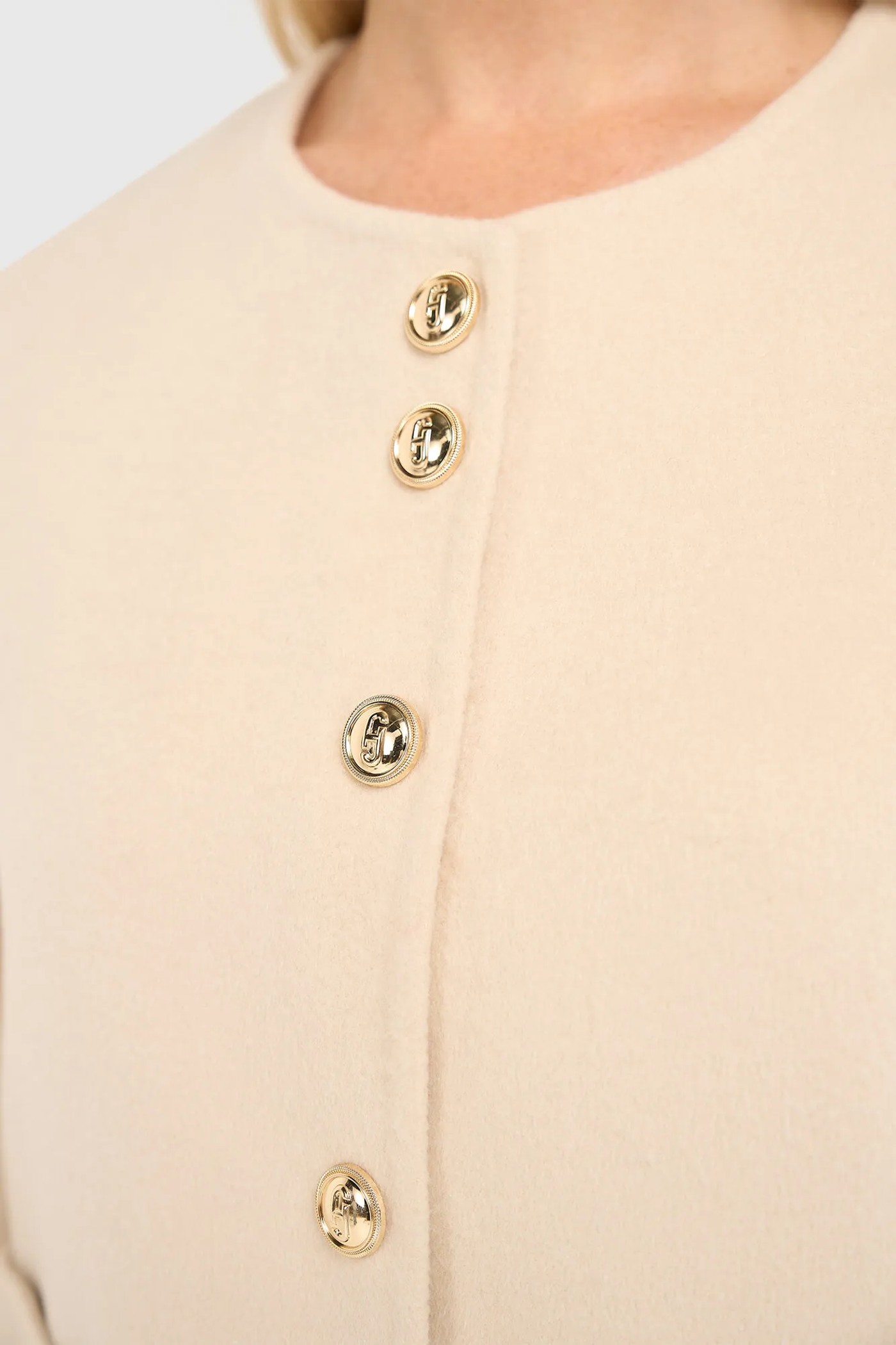 Cashmere Dames Jas Kort Vince Double Face Beige