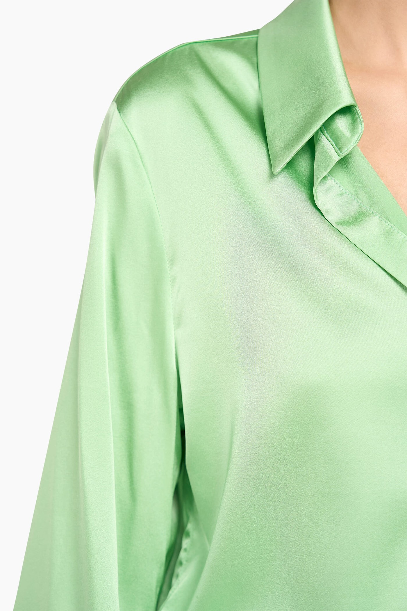 Zijden Blouse Dames Bobby Groen