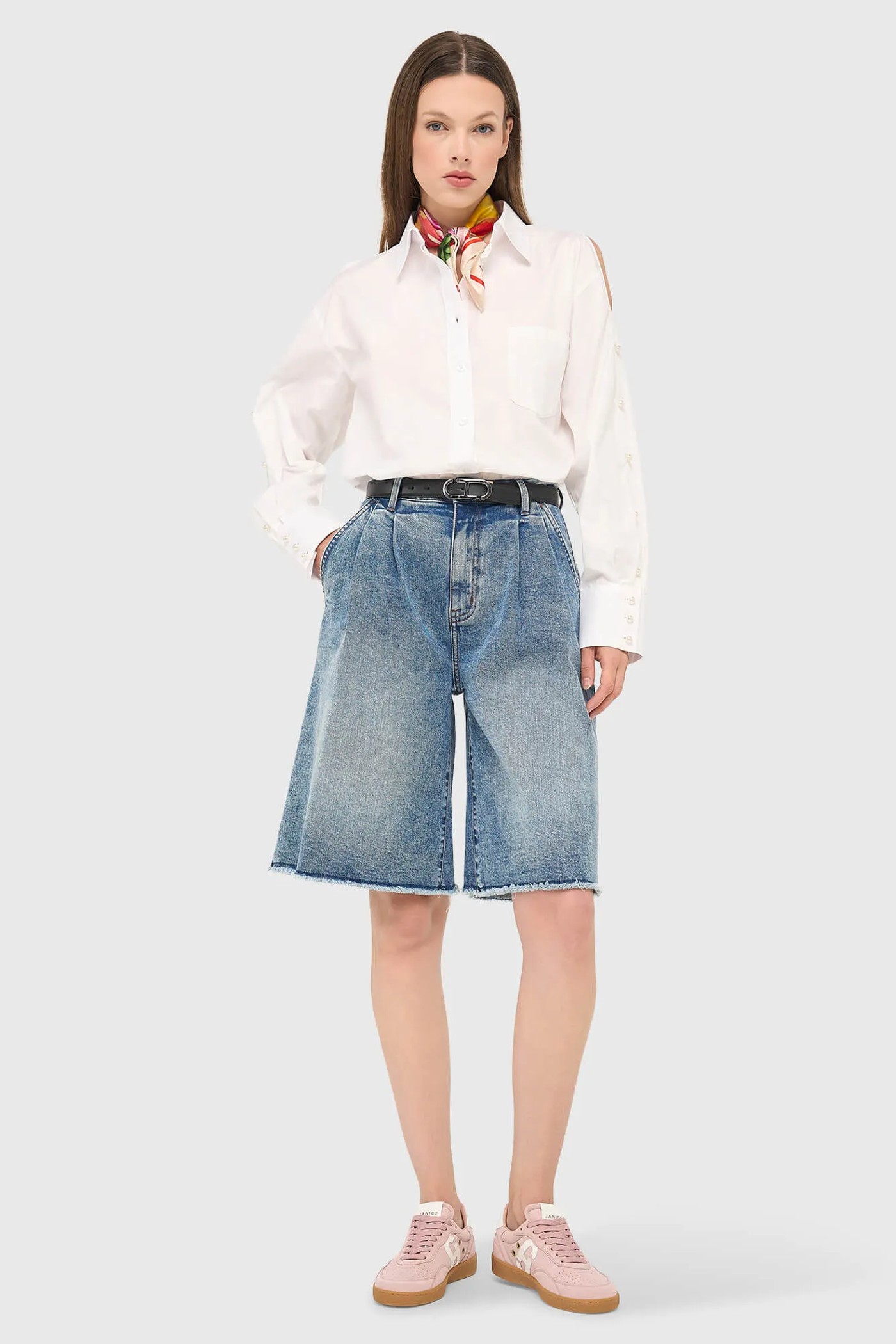 Witte Katoenen Blouse Dames Katoen Paul