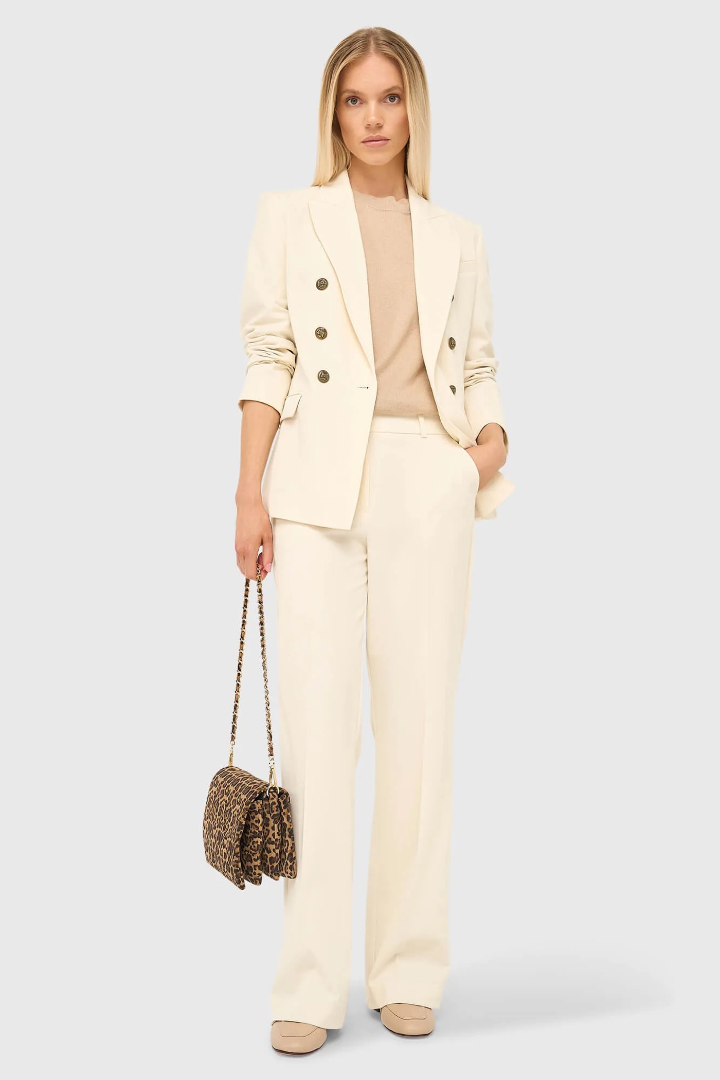 Blazer Dames Knopen Getailleerd Connor Off White
