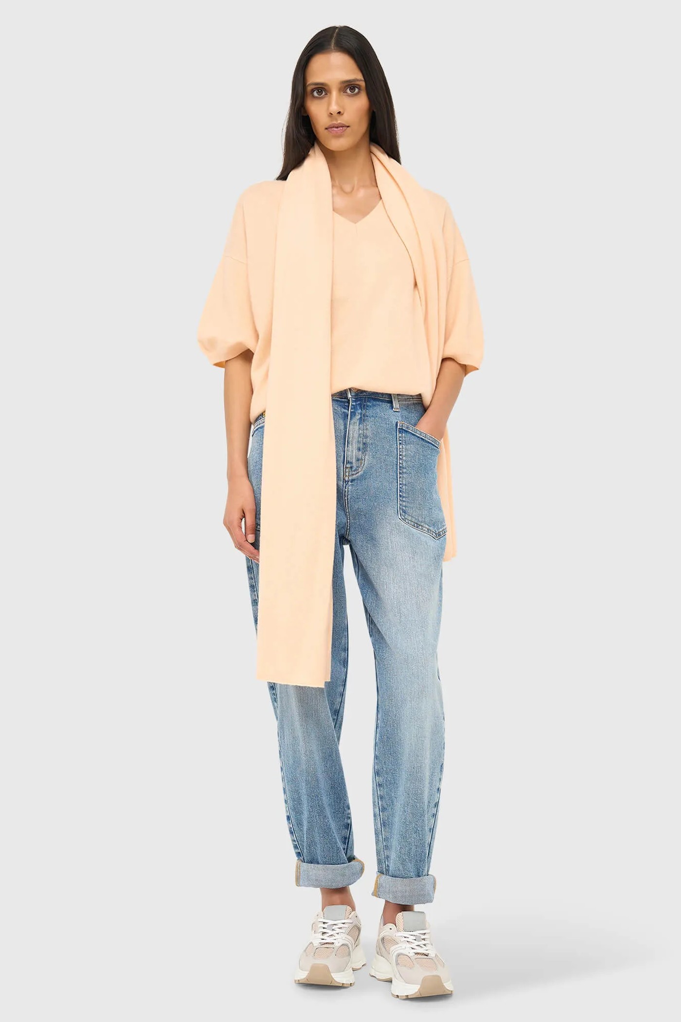 Cashmere Sjaal Dames Santos Peach