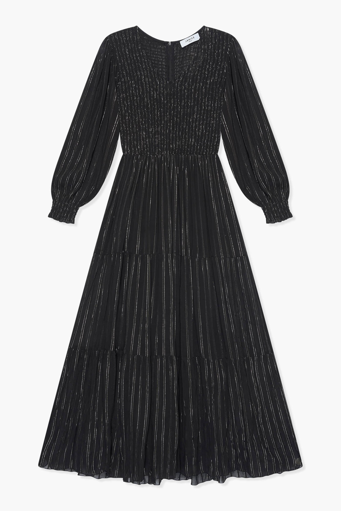 Jurk Lang Lurex Smog Finn Zwart