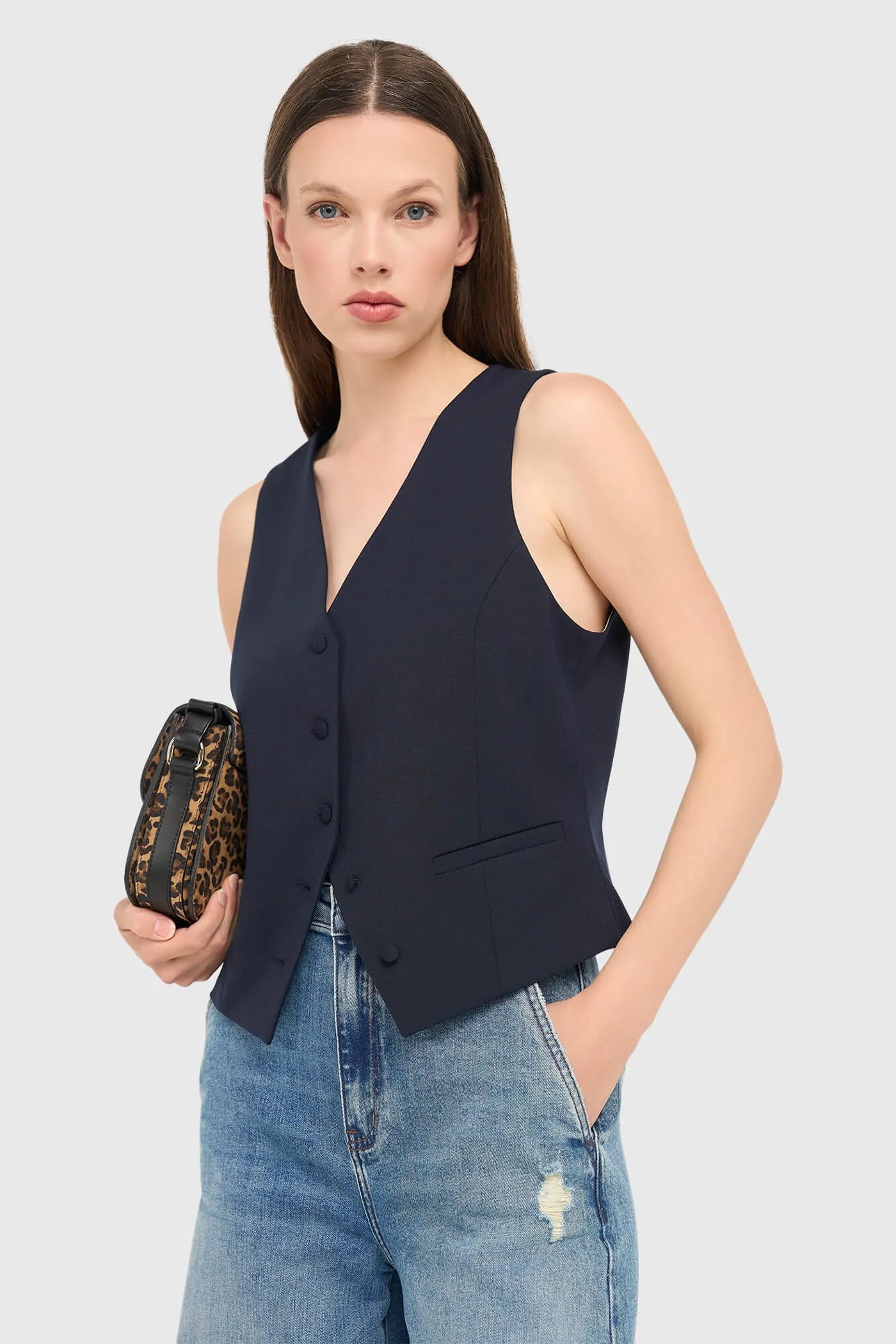 Vest Gilet Dames Blauw Dave