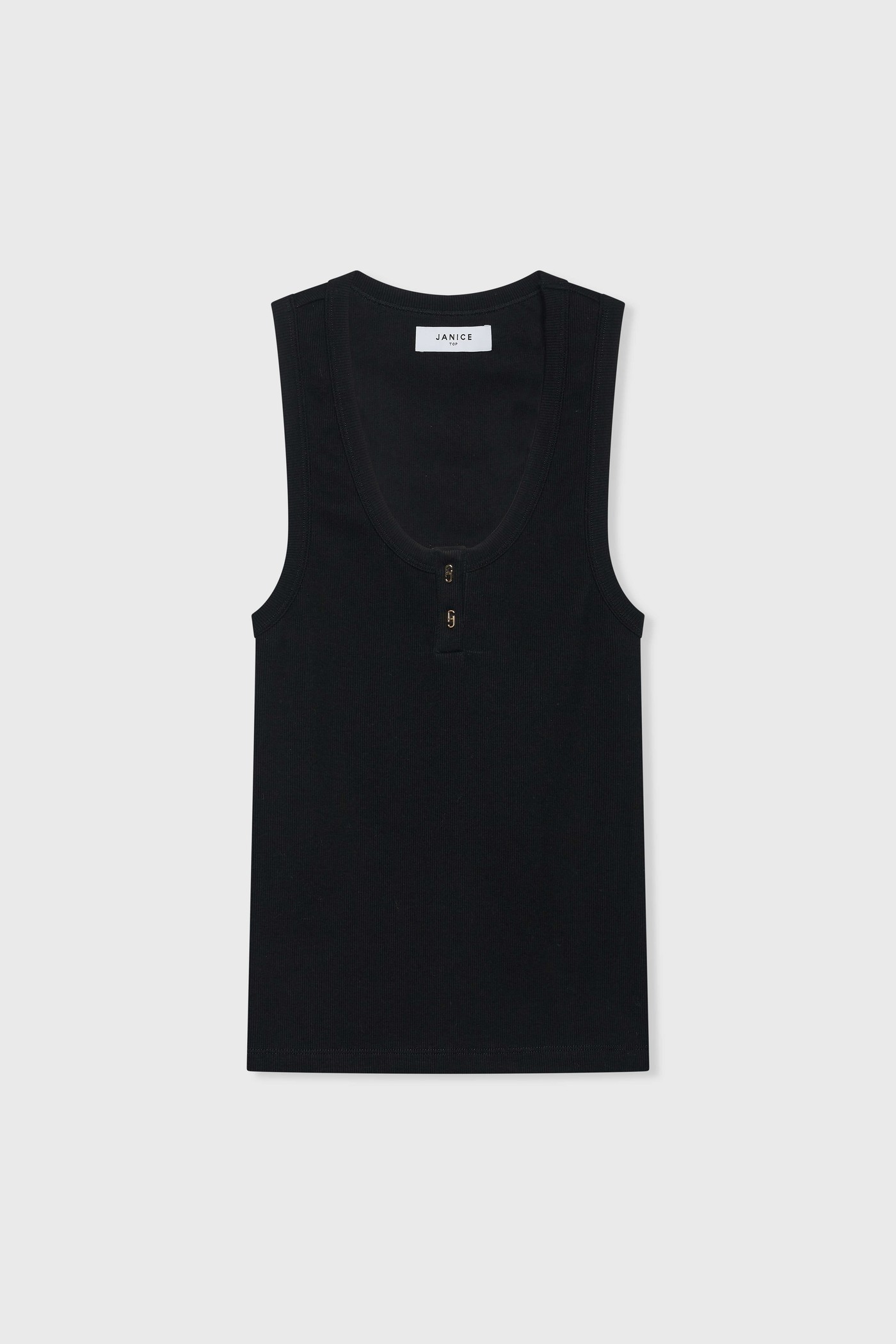 Tanktop Dames Katoen Logo Drukkers Rolf Zwart