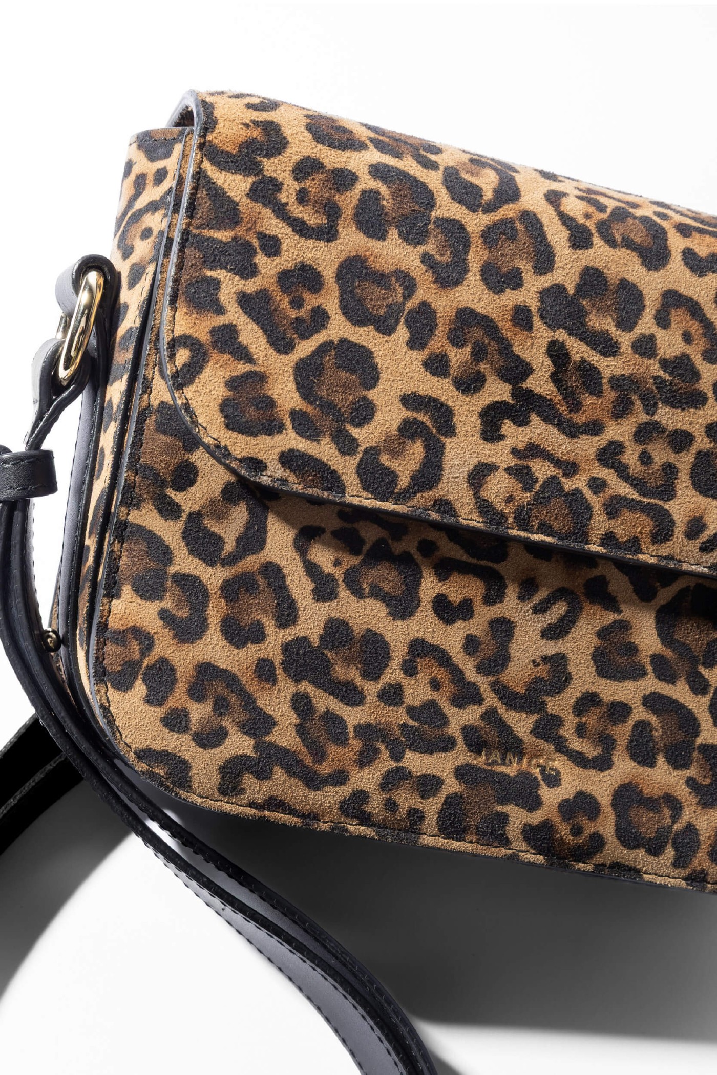 Leren Dames Tas Elias Panterprint Suede