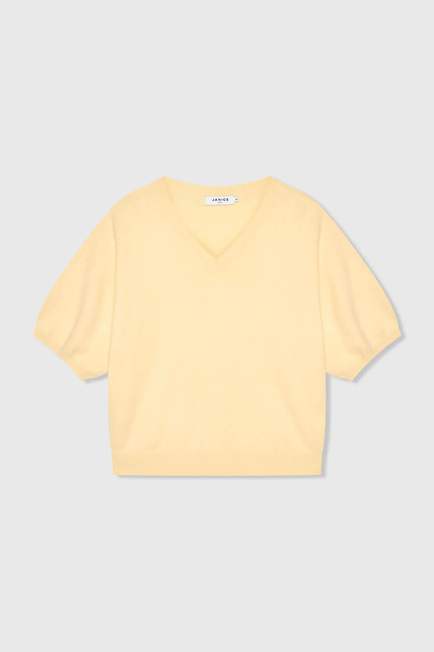 Cashmere Dames Trui V Hals Romeo Geel