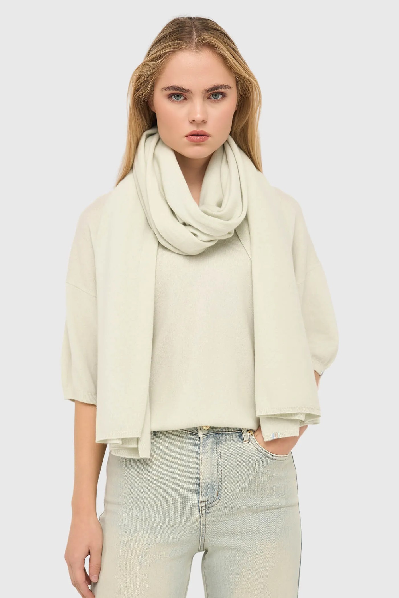 Cashmere Sjaal Dames Santos Groen