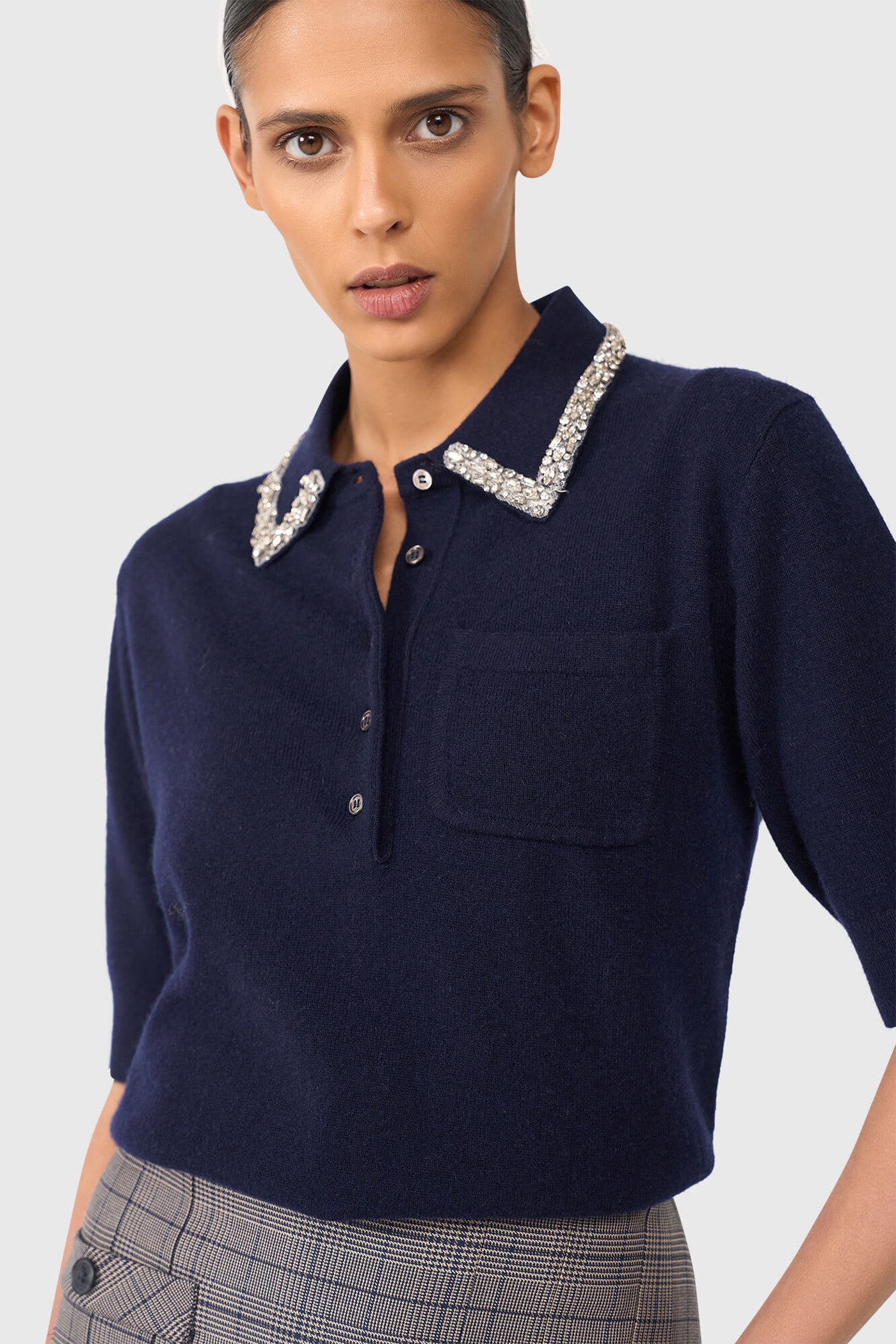 Rebel Donkerblauw Steentjes