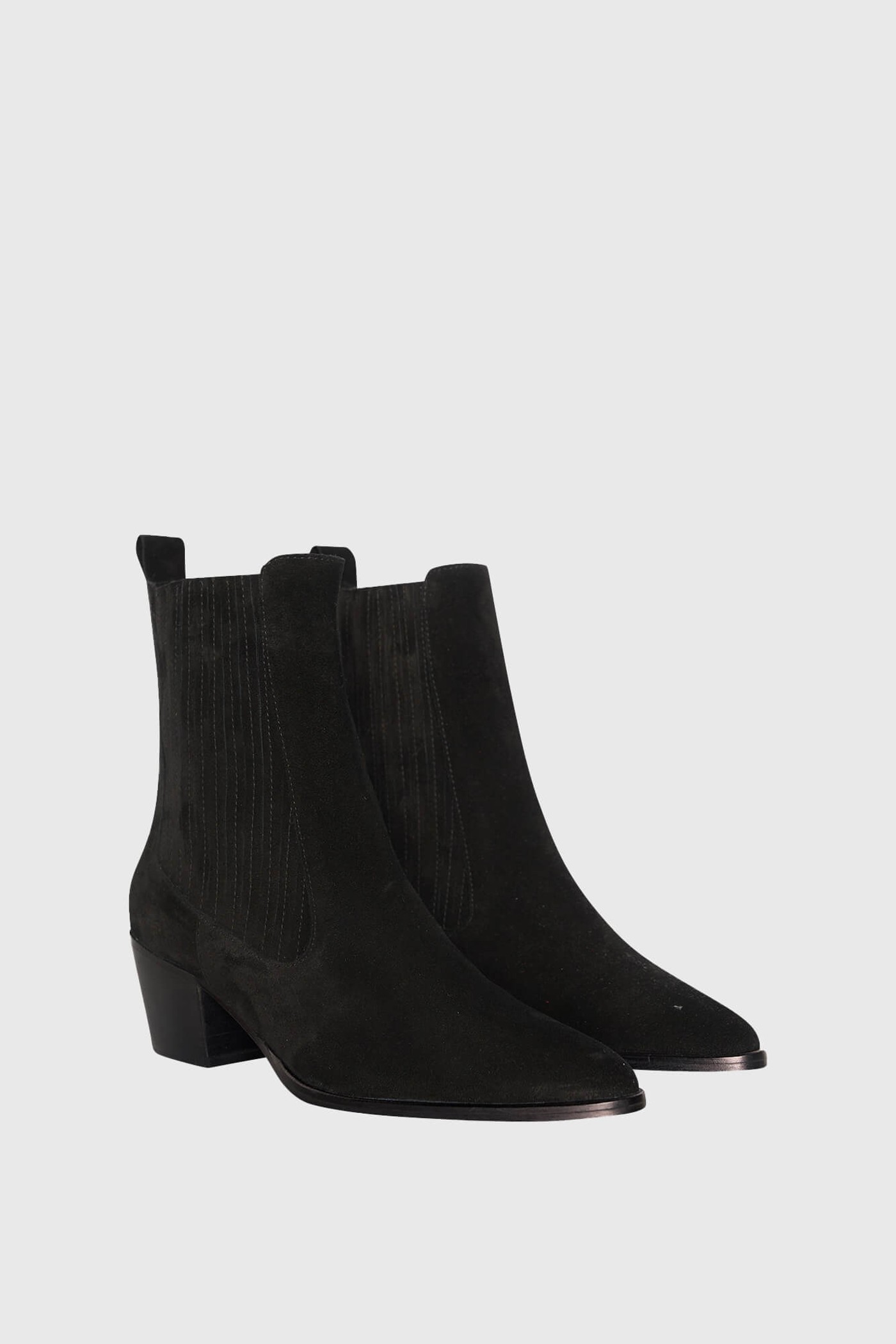 Enkellaars Western Dames Suede Colt Zwart