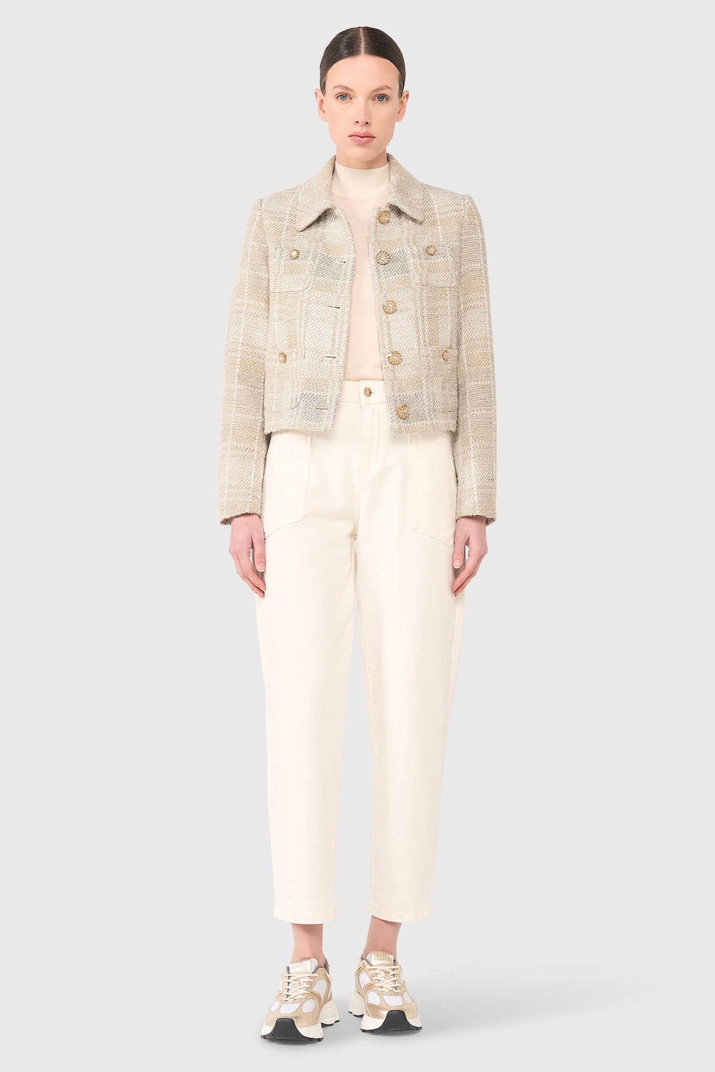 TATUM GRIJS TWEED LUREX