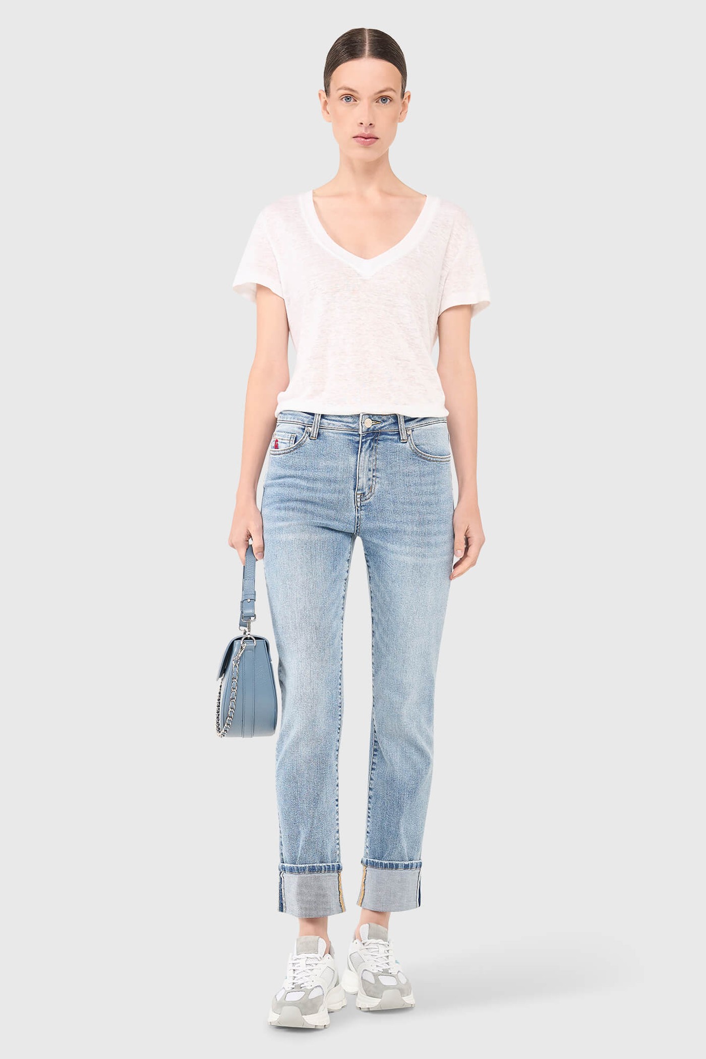 COOPER JEANS TURNUP BLAUW 435