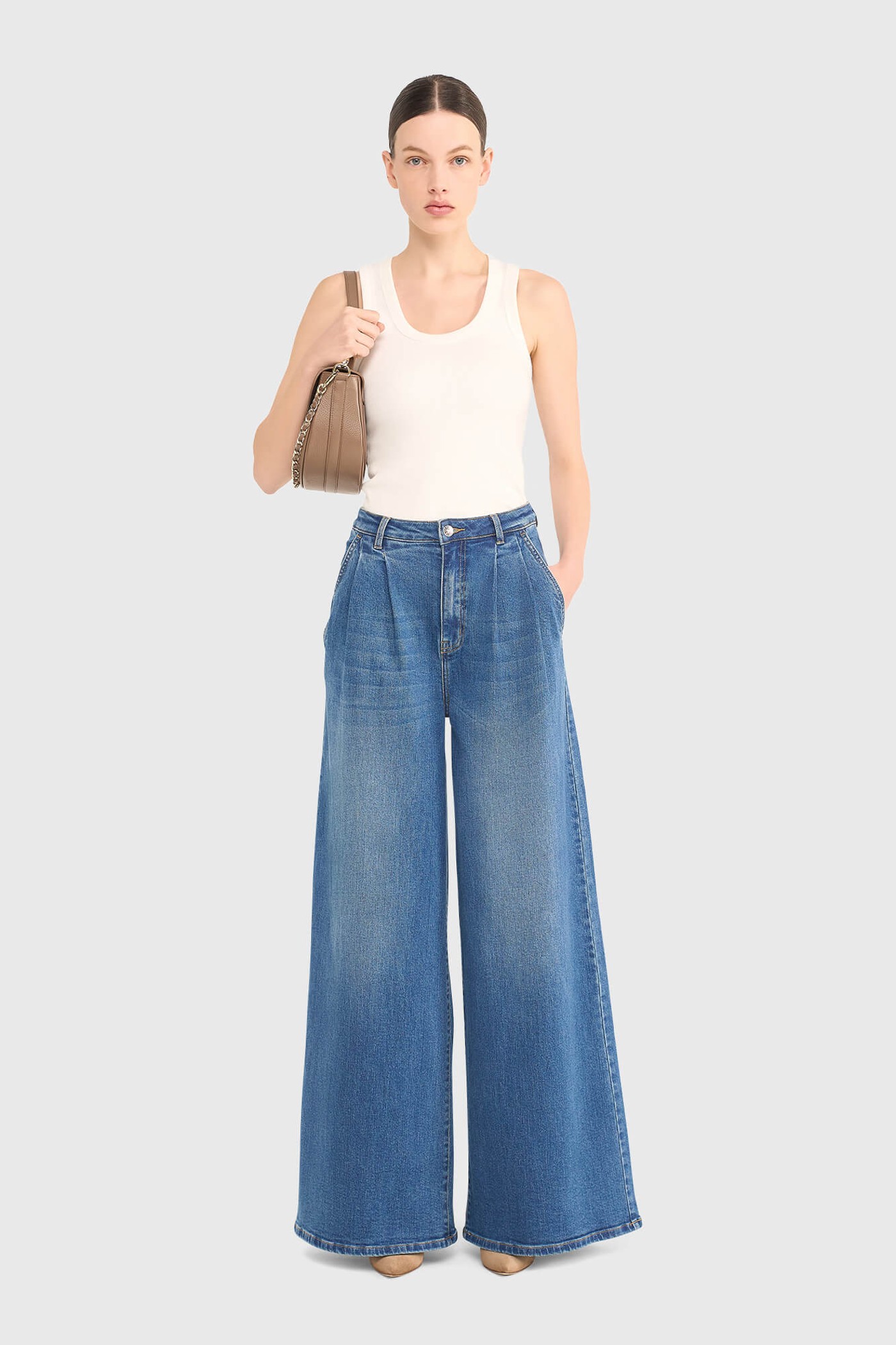 JEANS DAMES WIJDE PIJP DOLLAR BLAUW 111