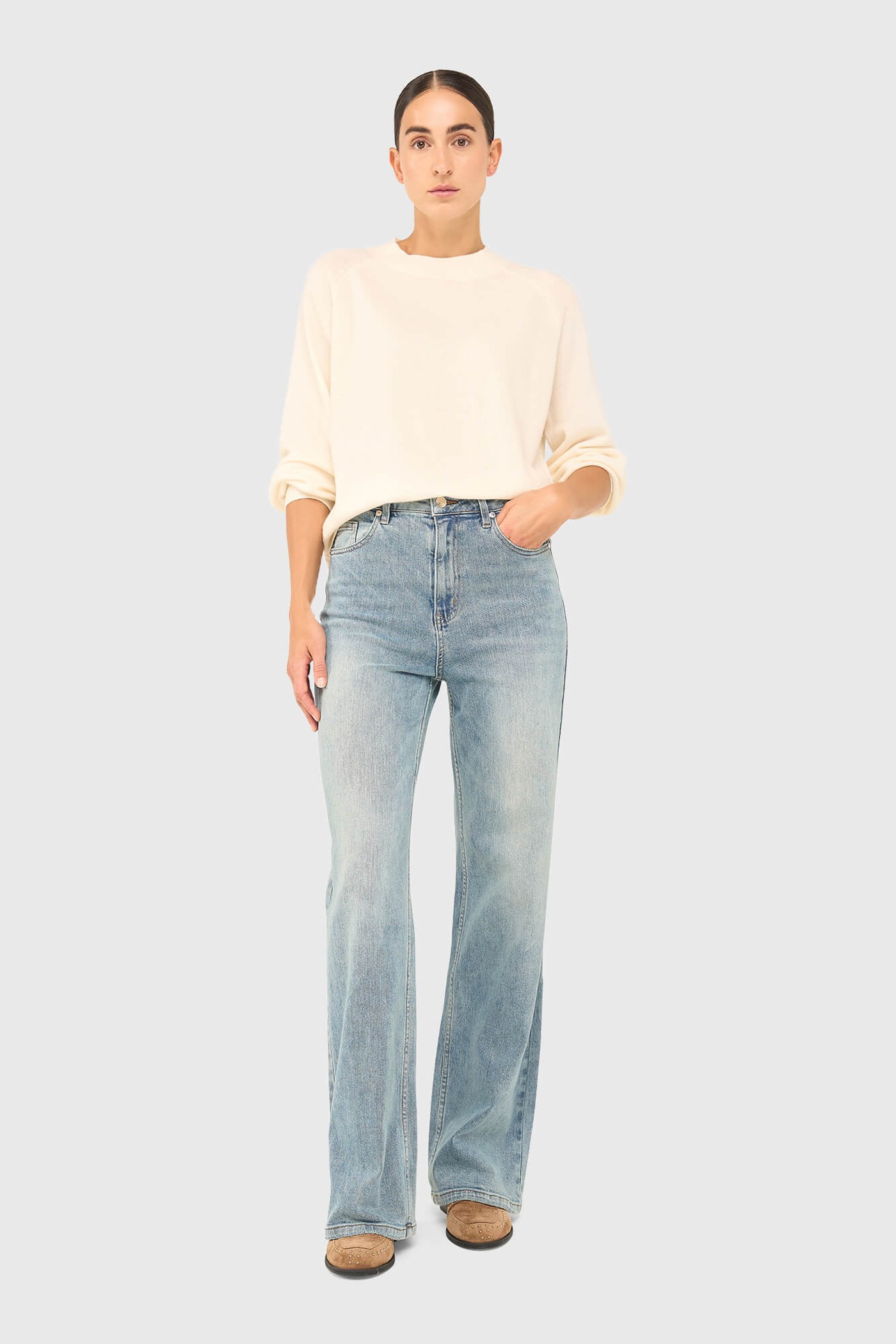 JEANS DAMES WIJDE PIJP JASON BLAUW 920