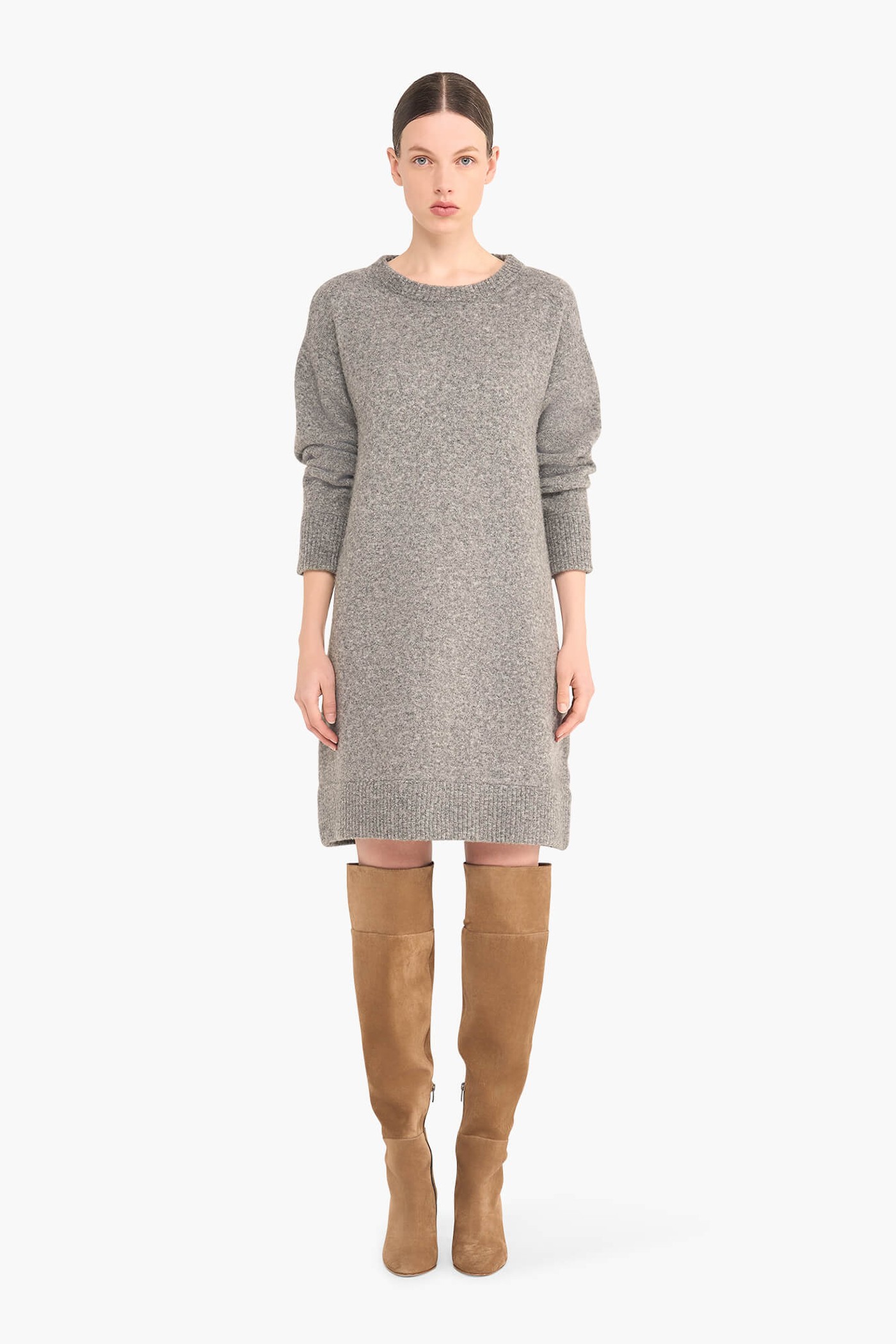 JURK GEBREID SOFT MERINO MIX WESLEY GRIJS