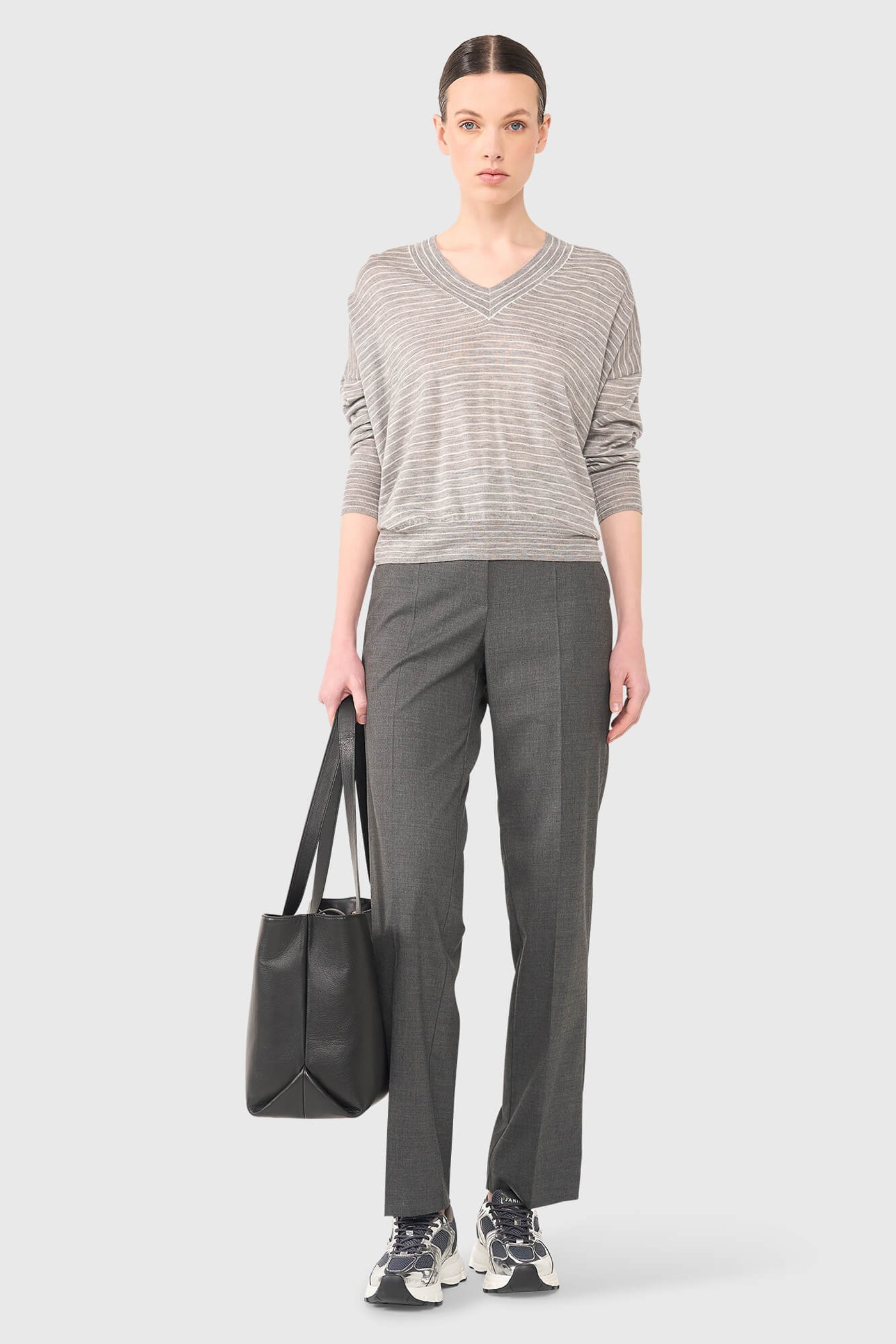 DARREN GRIJS WIT STREEP