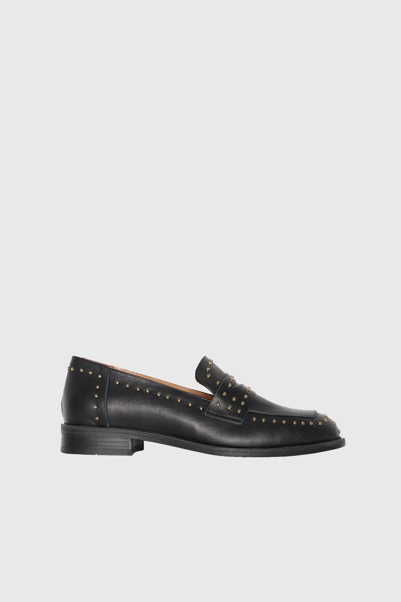 LOAFER DAMES LEER STUDS BLAKE ZWART