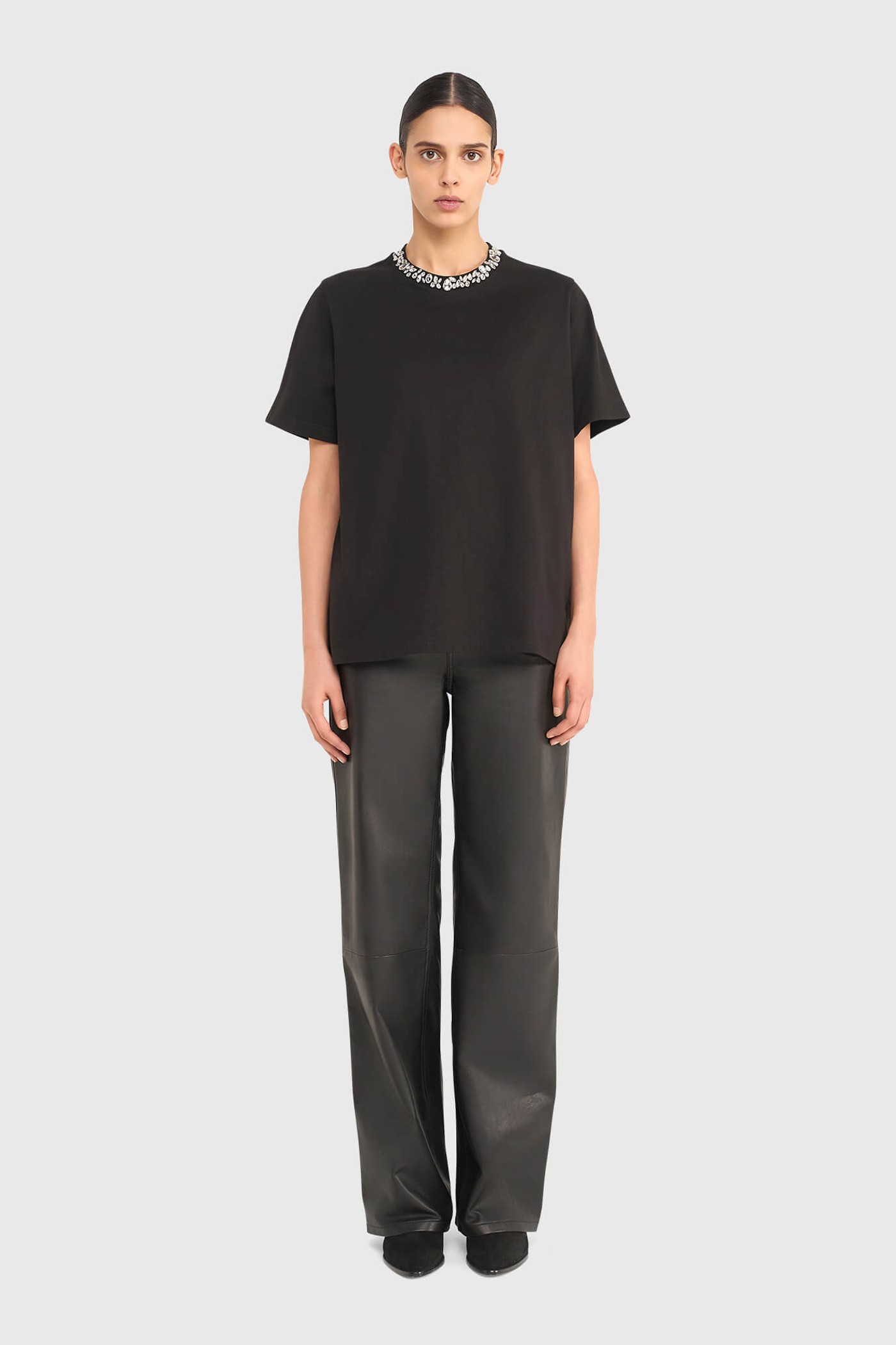 SHIRT DAMES STEENTJES ROCK ZWART