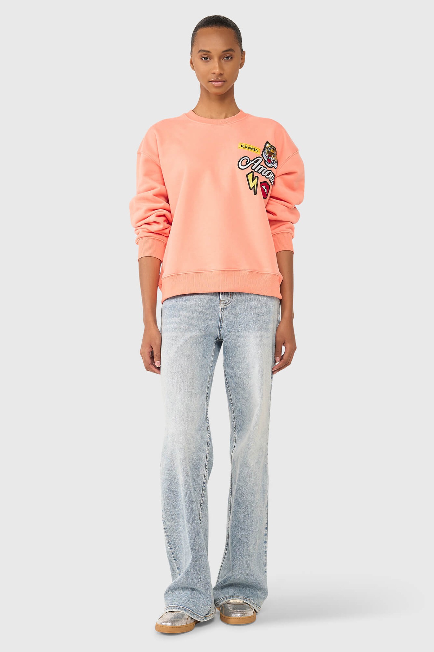 ANDY SWEATER PEACH PATCHES