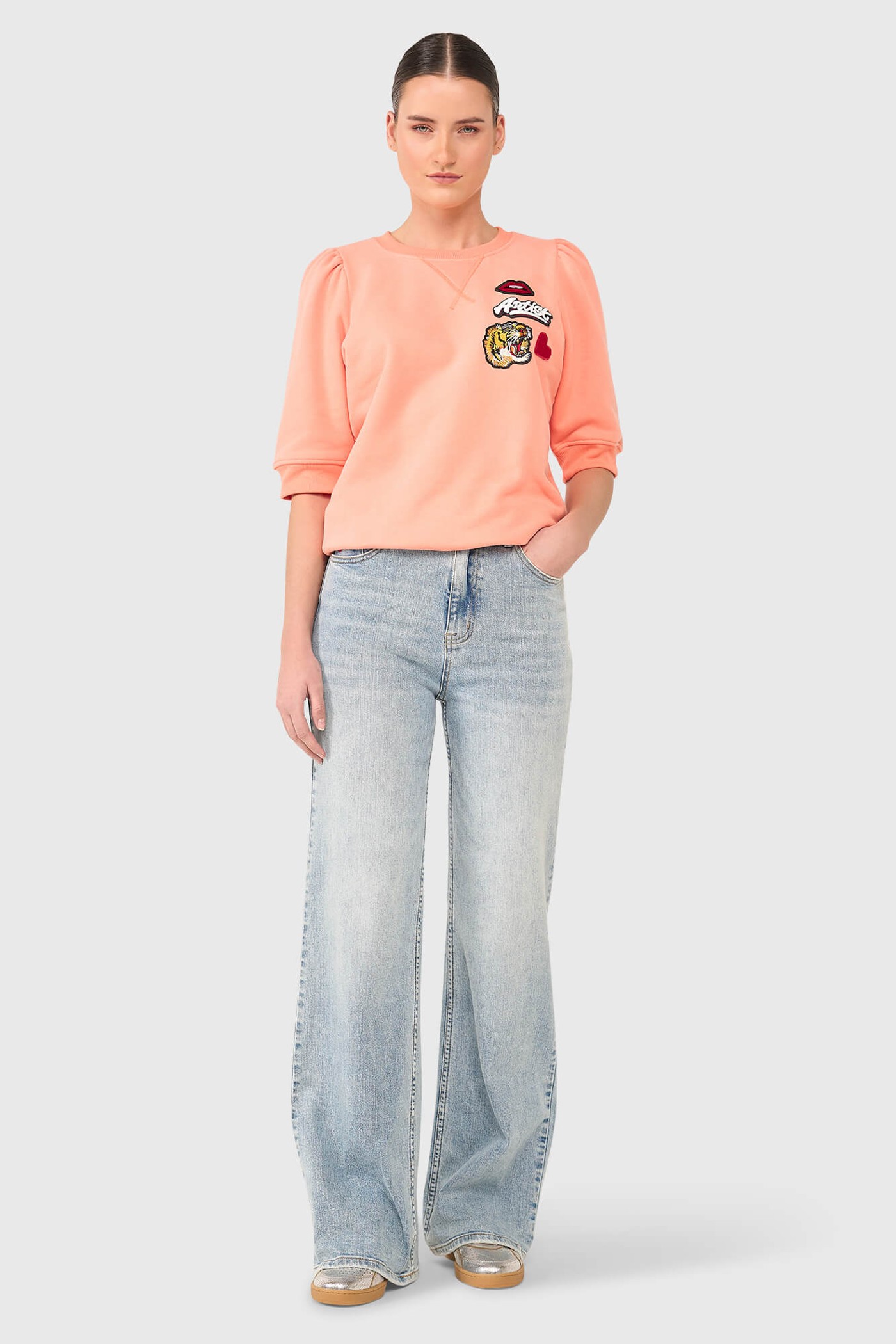 FRANK SWEATER PEACH PATCHES