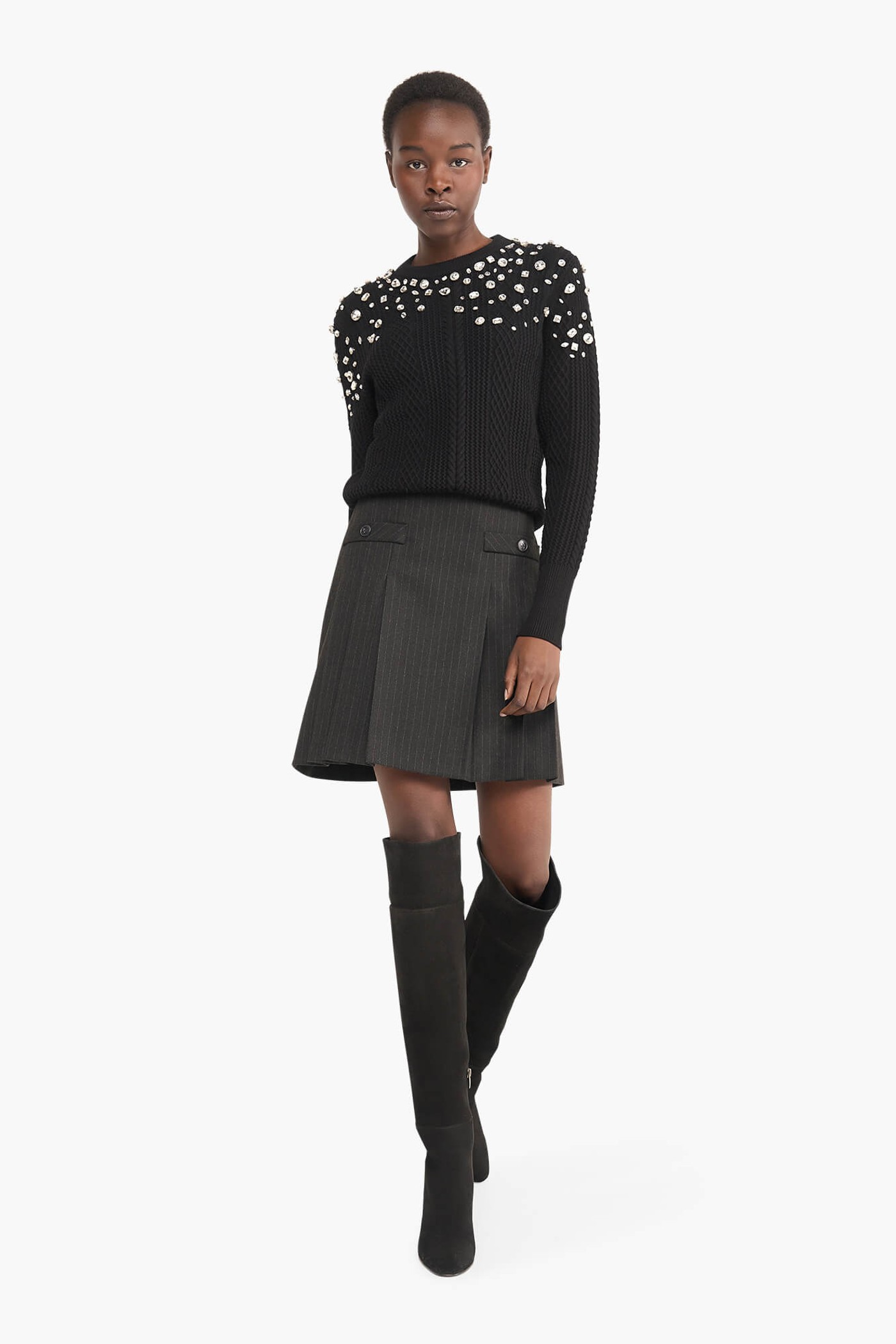 TRUI DAMES KABELS STEENTJES CRAIG ZWART