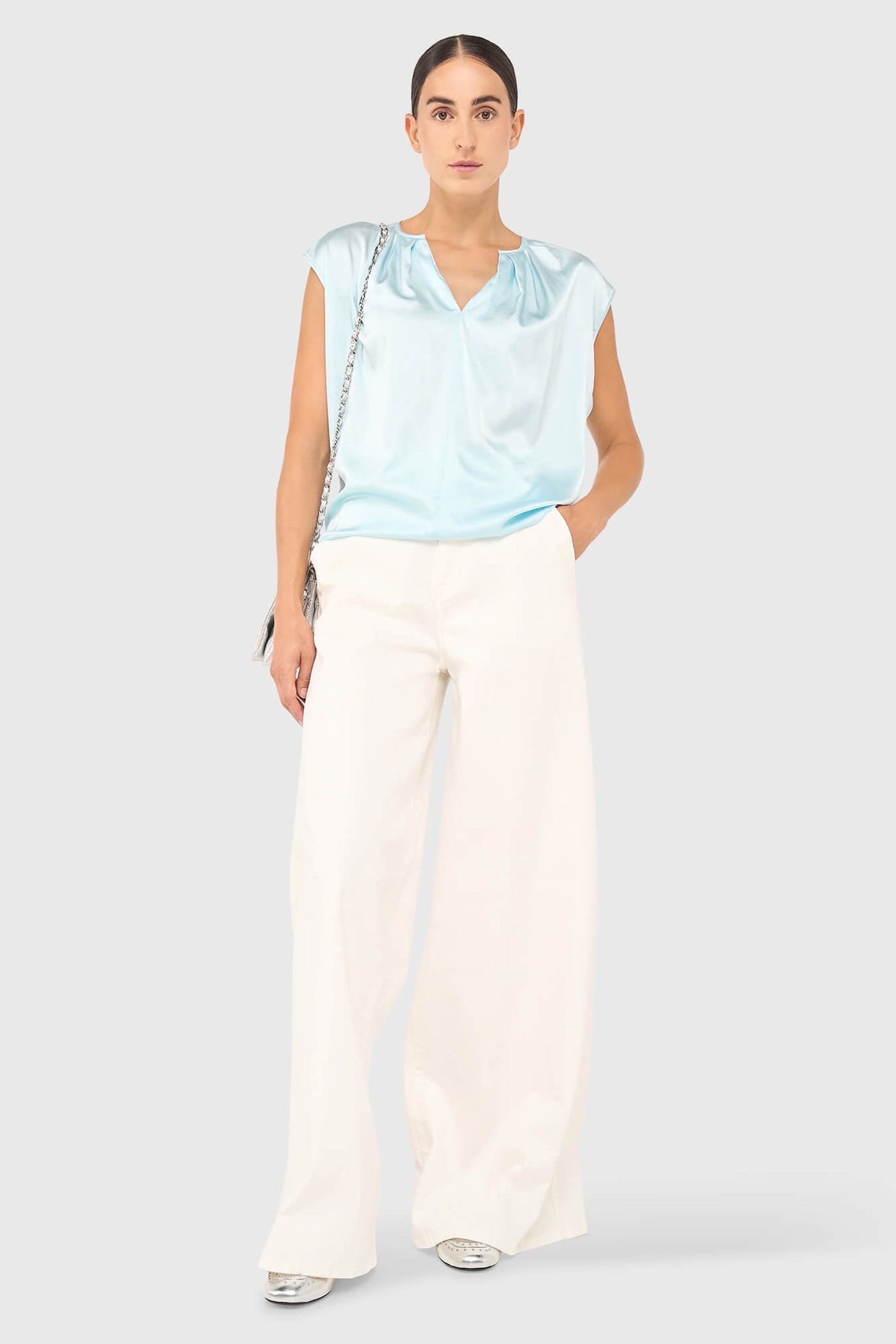 ROSS TOP LICHT BLAUW