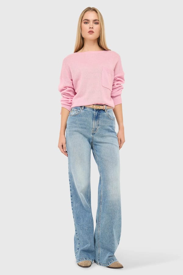 Jeans Dames Rechte Pijp High Rise Jason Blauw 786