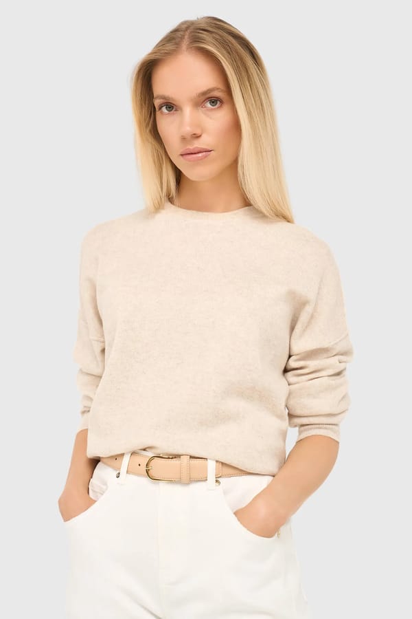 Cashmere Dames Trui Sweater Lewis Beige