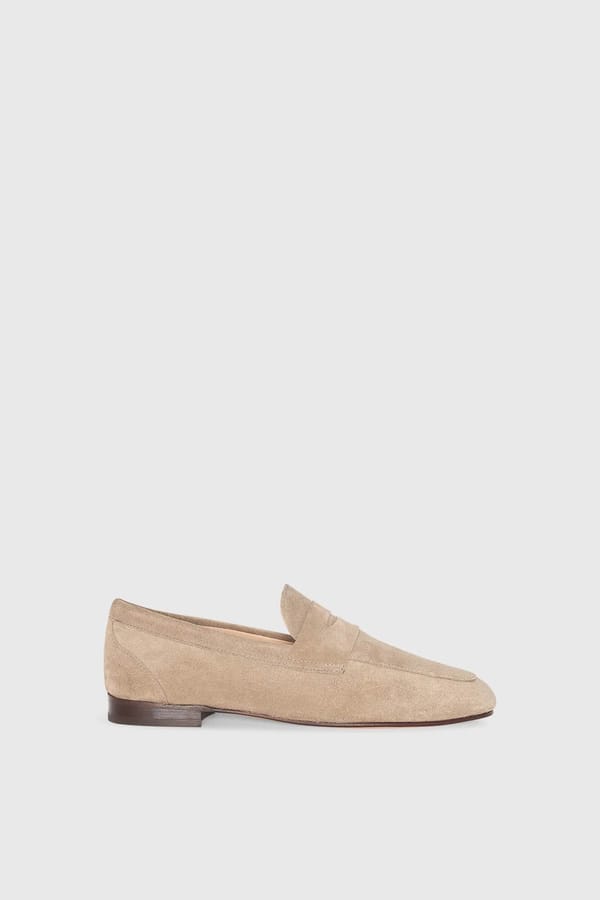 Loafers Dames Suede Burt Taupe