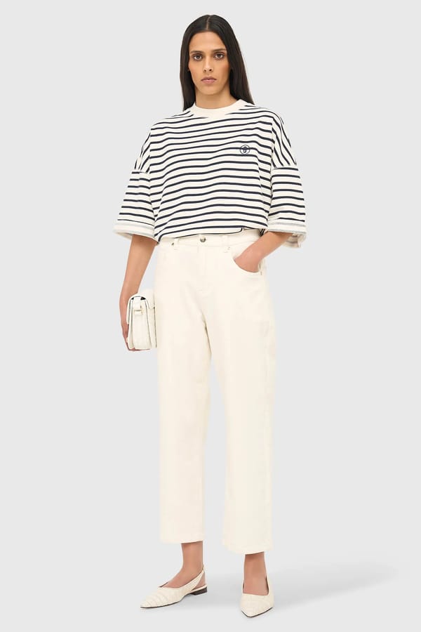 Boyfriend Jeans Dames Mid Rise Stretch Bailey Off White 264