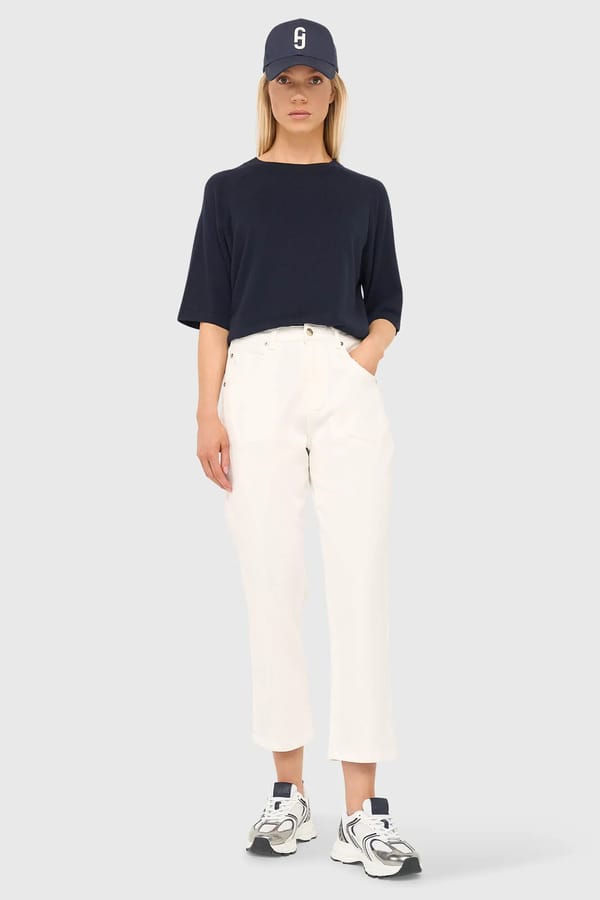 Boyfriend Jeans Dames Mid Rise Stretch Bailey Wit 183