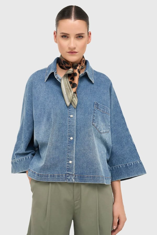 Blouse Dames Denim Kimono Carl 379