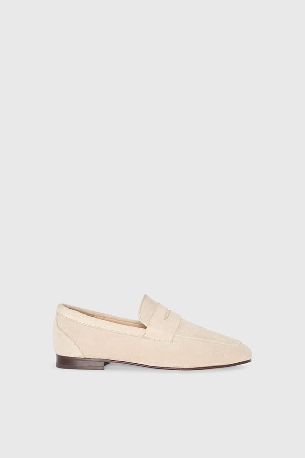 Loafers Dames Suede Burt Nude
