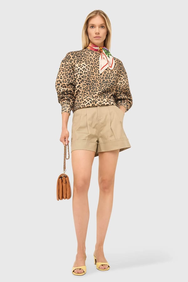 Beige Katoenen Shorts Dames Arthur