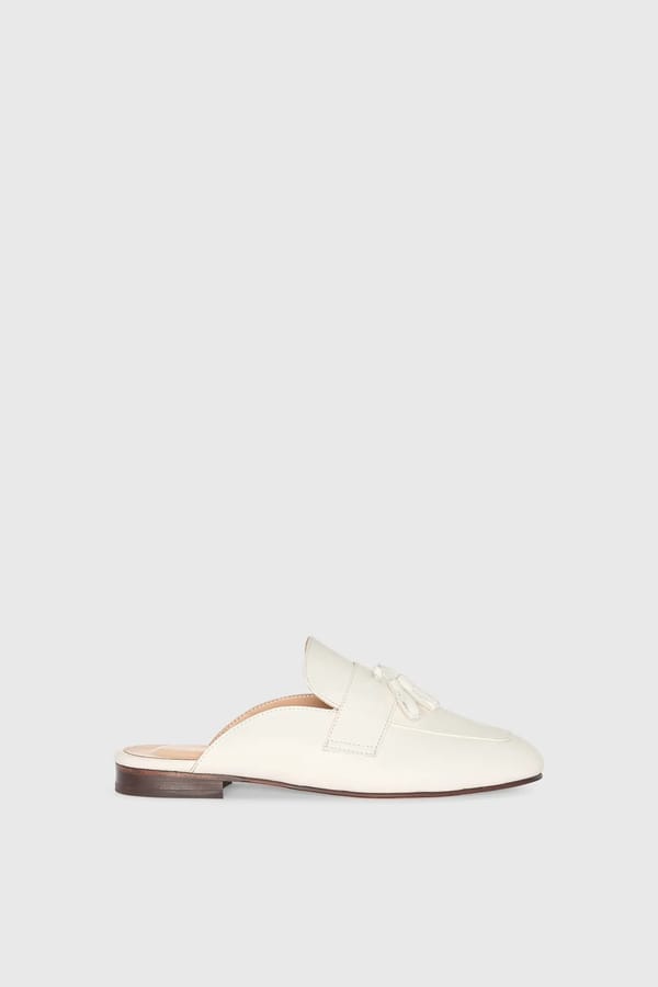 Instappers Loafers Dames Suede Burt Mule Off White