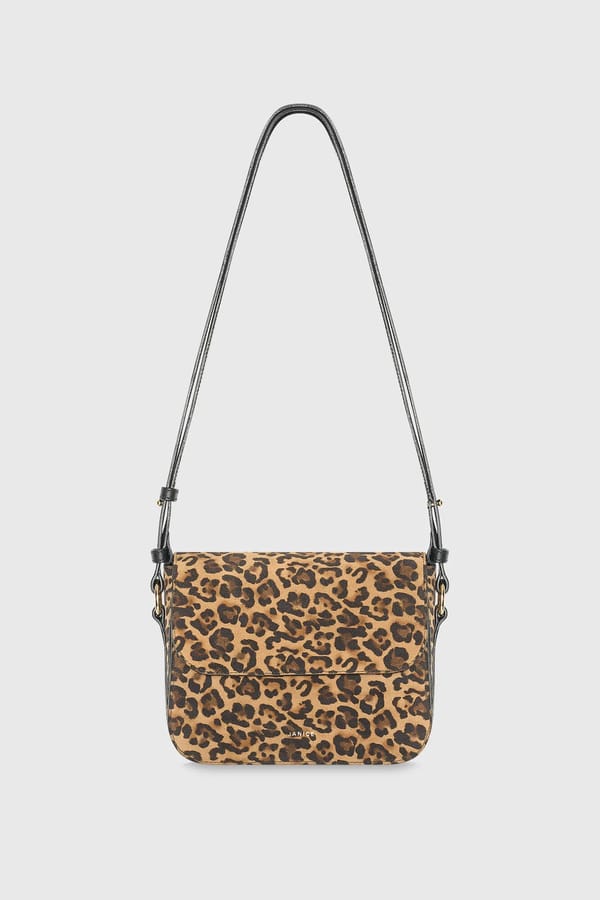 Leren Dames Tas Elias Panterprint Suede
