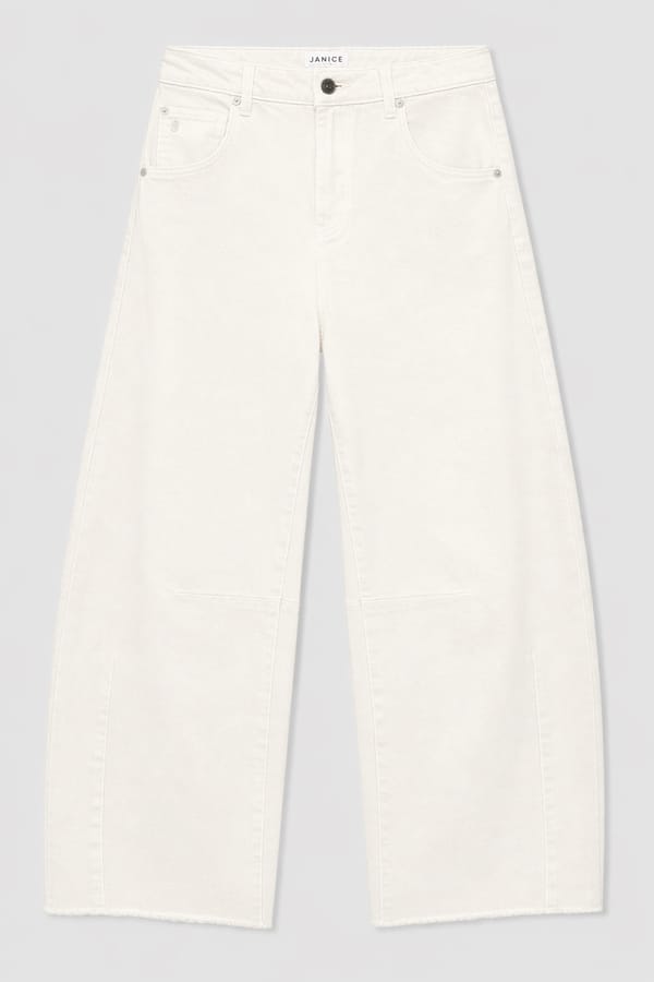 Barrel Jeans Dames Midrise Wit 183 Billy