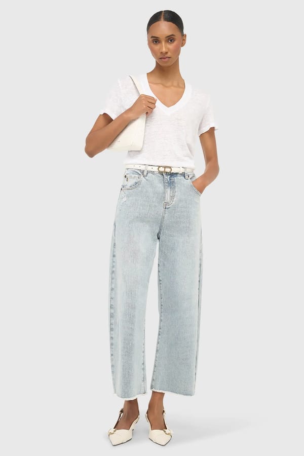 Barrel Jeans Dames Mid Rise Stretch Baxter Blauw 565