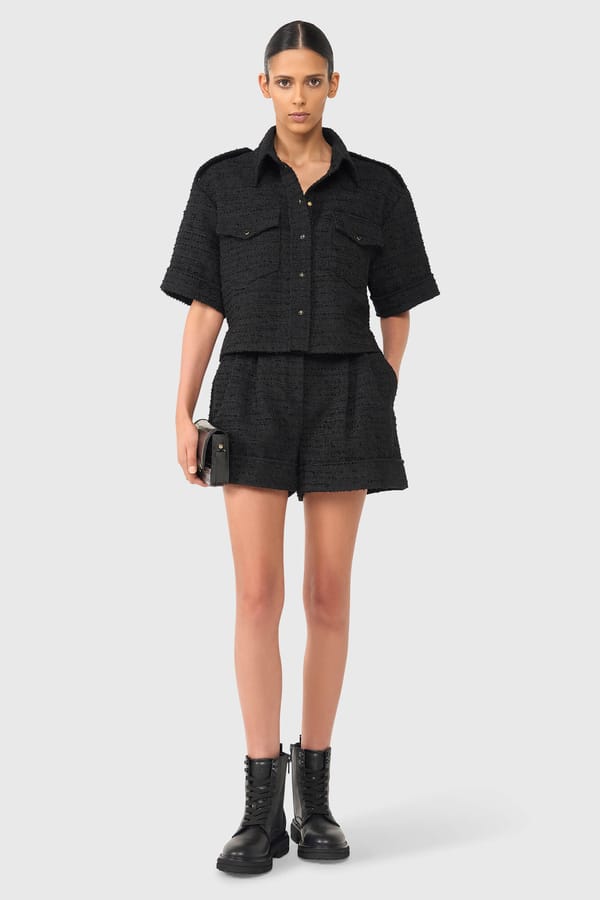 Spike Zwart Tweed Lurex