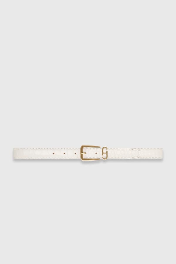 Leren Dames Riem Colby Off White