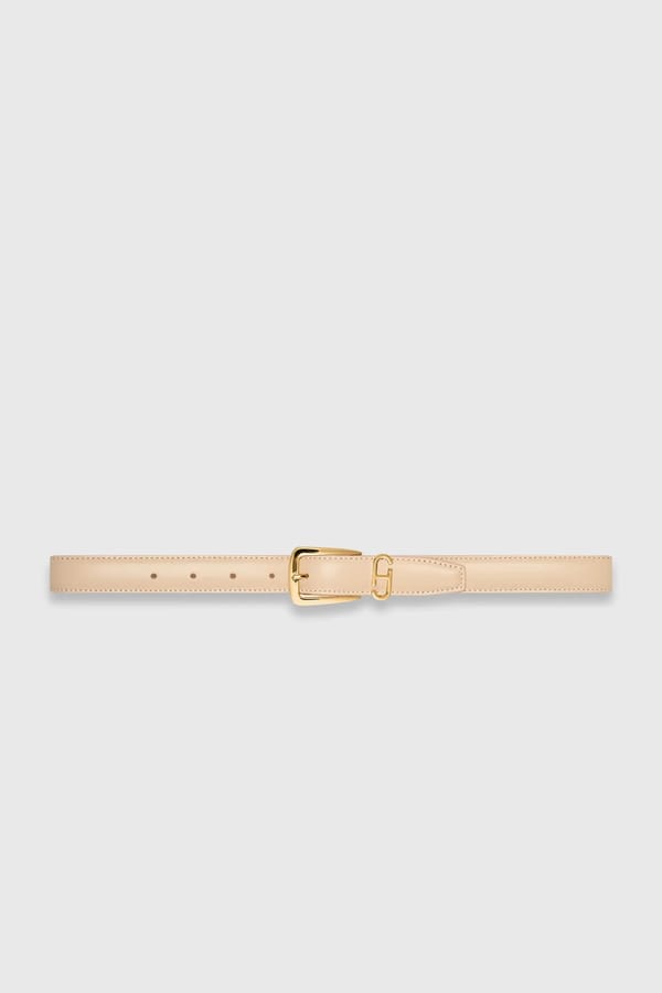 Leren Dames Riem Colby Creme