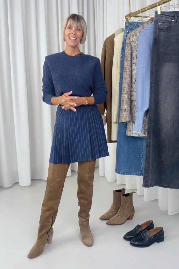 Cashmere trui blauw